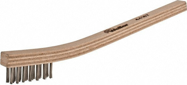 Weiler Scratch Brush: 3 Row, 7 Column, Steel Pack of 36 98468