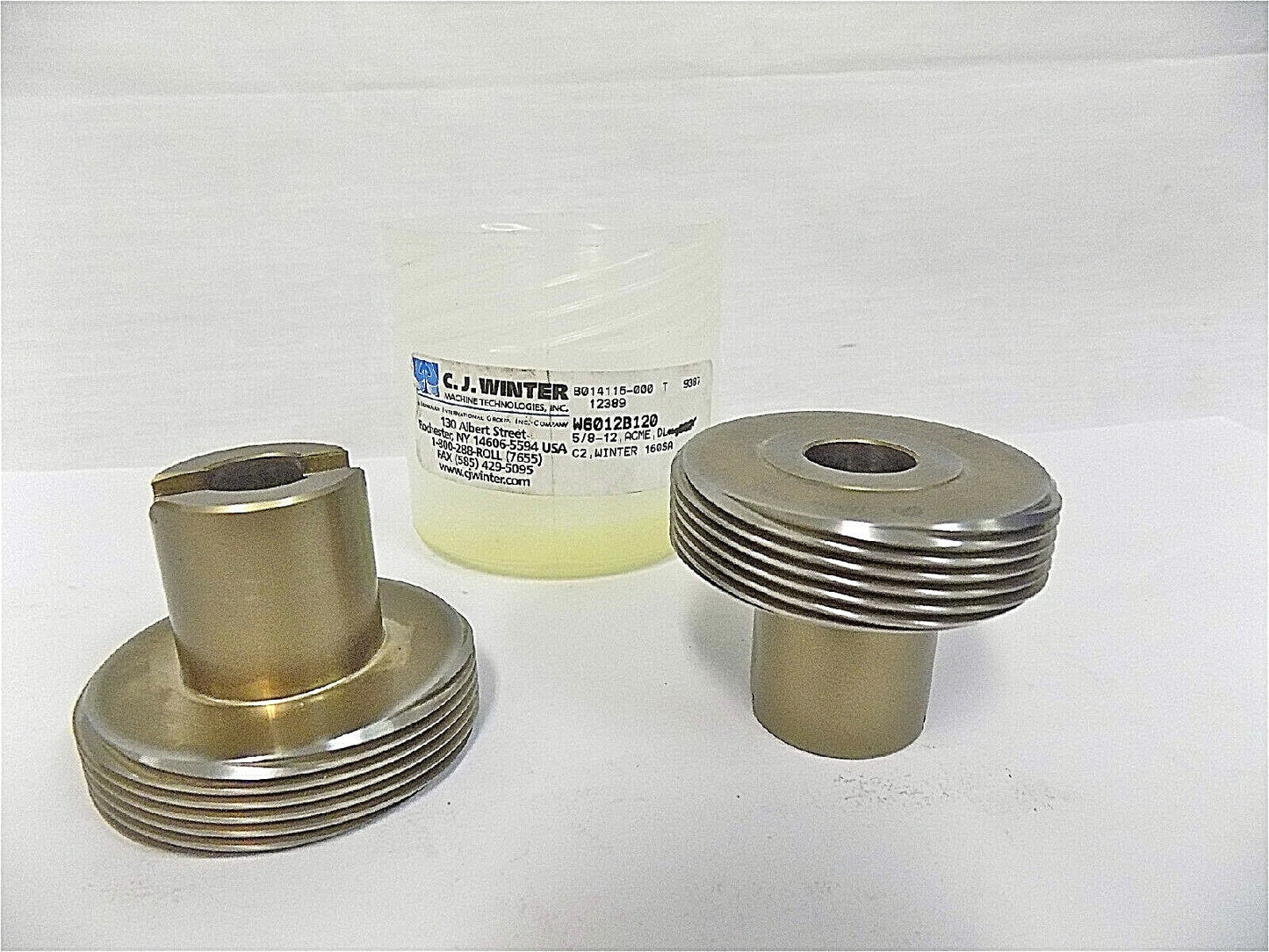 CJ Winter Thread Rolls 5/8-12 Acme DL x .563" Gage -.886 QTY 2 W6012B120
