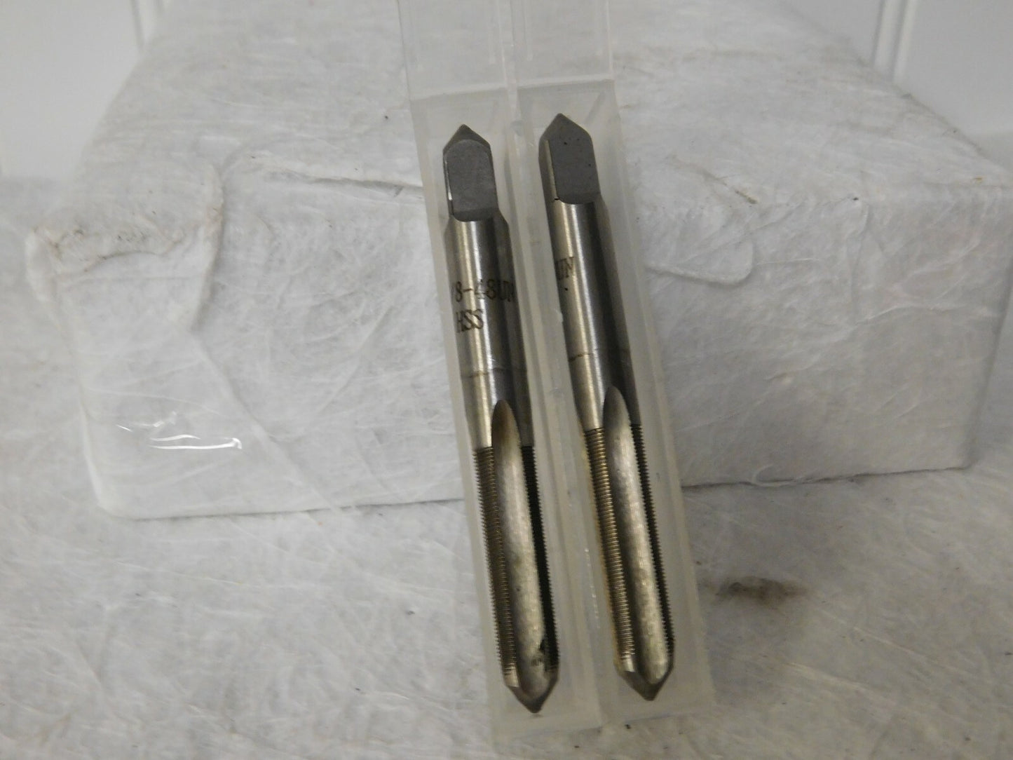 Interstate 3/8-48 UNS 3B 4 Fl  HSS Straight Flute Stand Hand Tap QTY 2 04842480