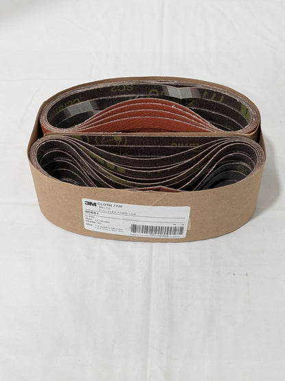 3M Abrasive Belt 1/2" W, 18" OAL, 60G, Ceramic Aluminum Oxide Qty 50 7