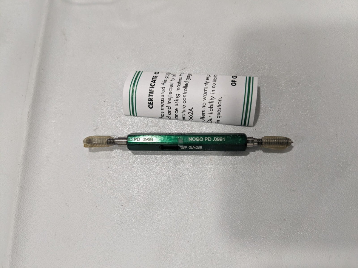 GF GAGE Plug Thread Gage #4-40 Thread, 2B Class Double End Go&NoGo W0112402BS