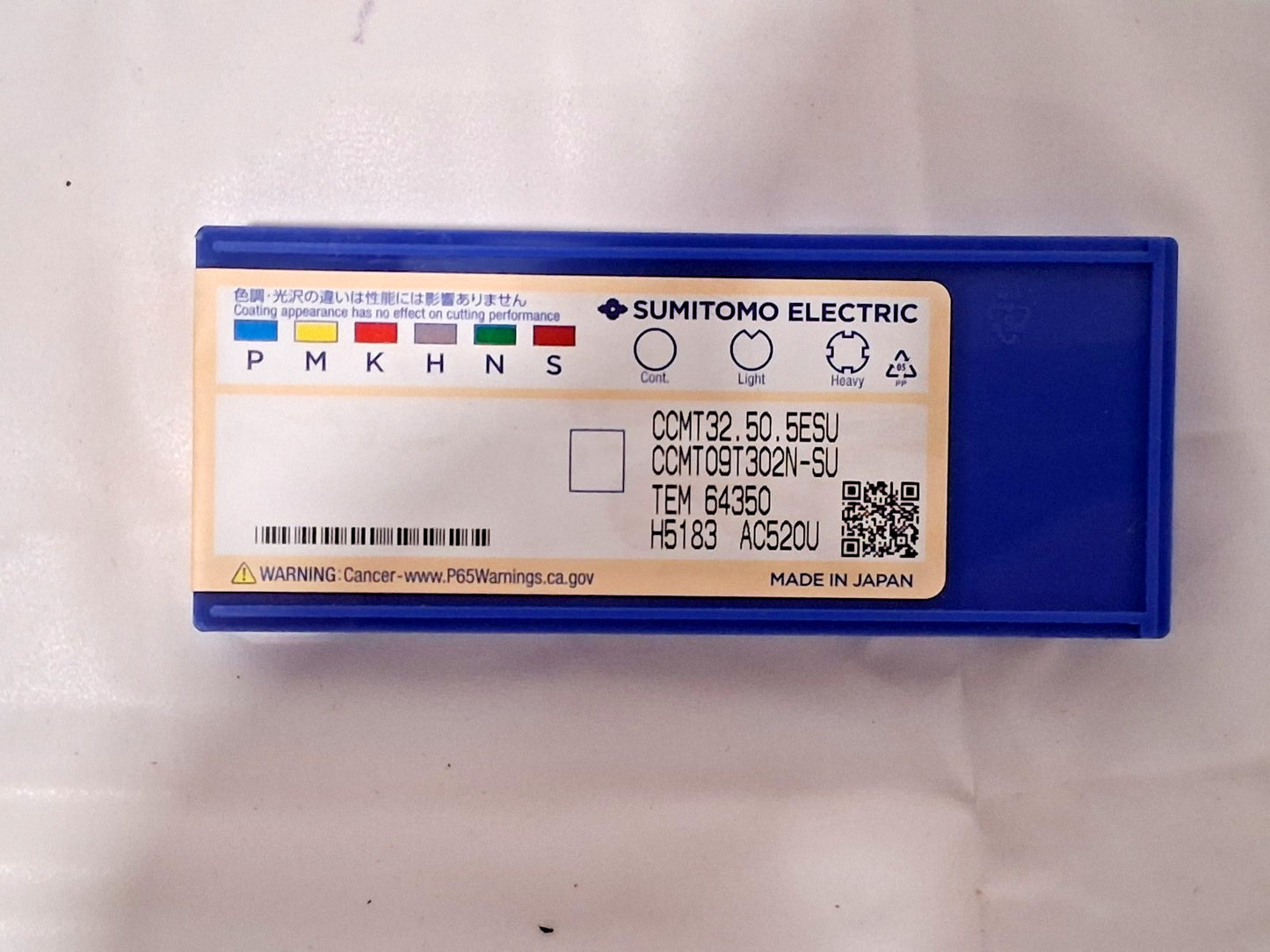 Sumitomo Carbide Turning Inserts QTY10 DCMT32.52ESU AC520U 53982260
