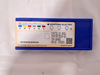 Sumitomo Carbide Turning Inserts QTY10 DCMT32.52ESU AC520U 53982260