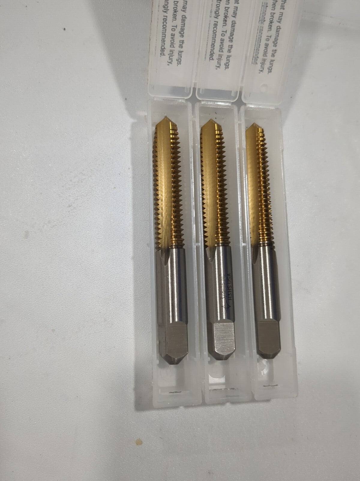 CLEVELAND 3pk Straight Flute Taps 3/8-16 UNC 3 Fl HSS Titanium Nitride C55180