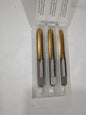 CLEVELAND 3pk Straight Flute Taps 3/8-16 UNC 3 Fl HSS Titanium Nitride C55180