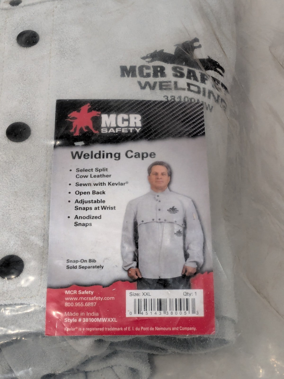 MCR Welding & FR Sleeves: Size 2X-Large: Leather, 47.79 oz 38100MWXXL