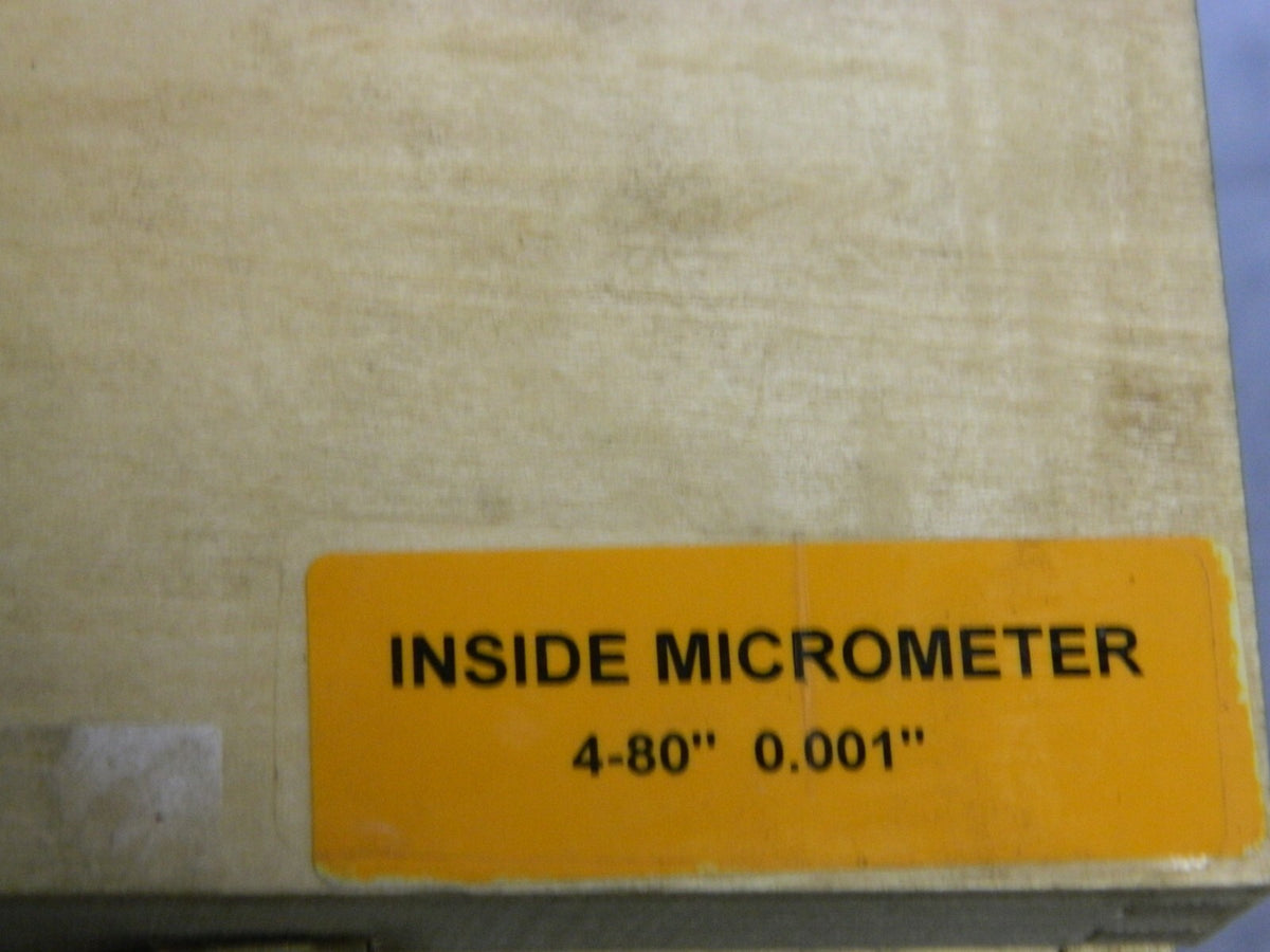 FOWLER Mechanical Inside Micrometer Set 4 to 80 Satin Chrome Coated INCOMPLETE