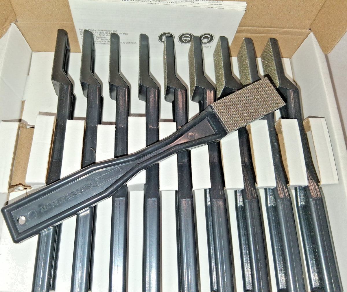 3M Flexible Diamond Hand File 6210J Black 18 N125 #1  7000082154 Box of 10