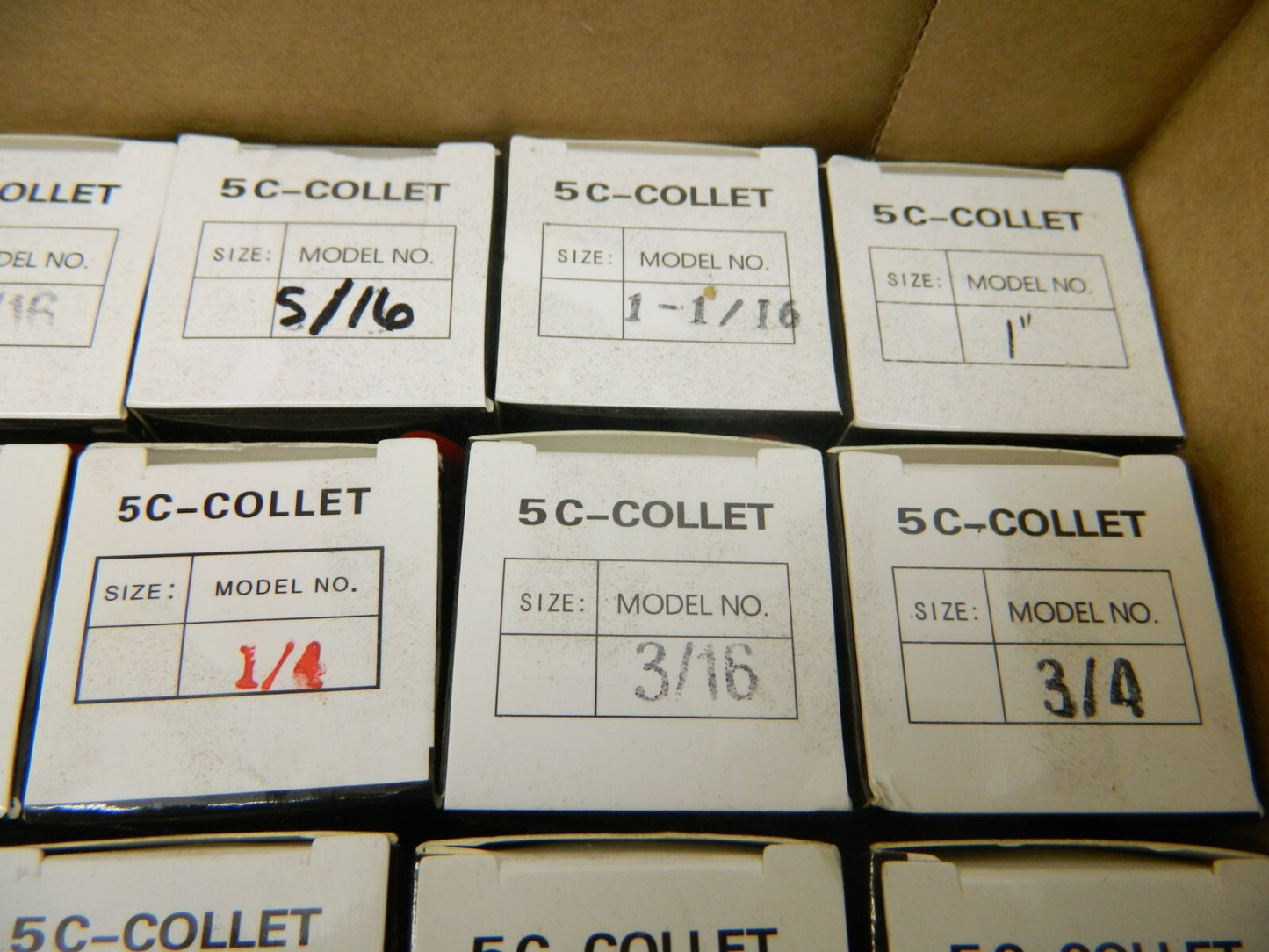 5C Collet Set: 16 Pc, 1/16 to 1-1/8 Capacity INCOMPLETE 230-8018