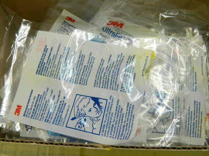 3M Earplugs: 27 dB, Foam, Flanged, Push-In Stem, Corded Qty 100 340-8002