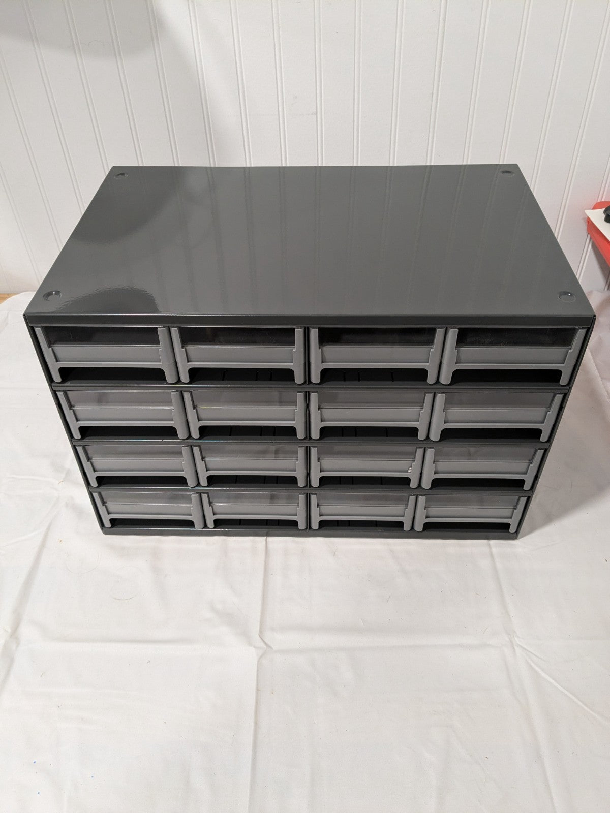 Akro-Mils 16 Drawer, Small Parts Modular Steel Frame Storage Cabinet 19416