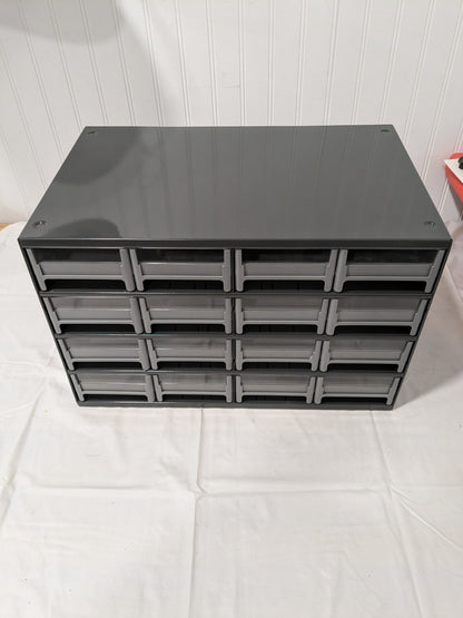 Akro-Mils 16 Drawer, Small Parts Modular Steel Frame Storage Cabinet 19416