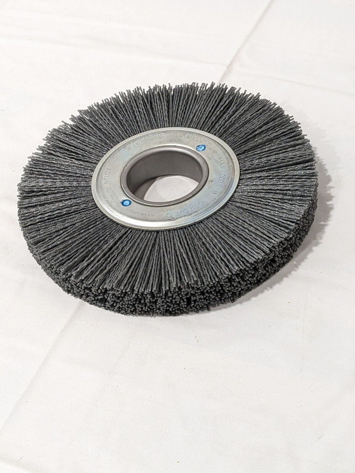 WEILER Wheel Brush: 8" Wheel Dia, 1" Face Width, 0.0400" Wire Dia 97736