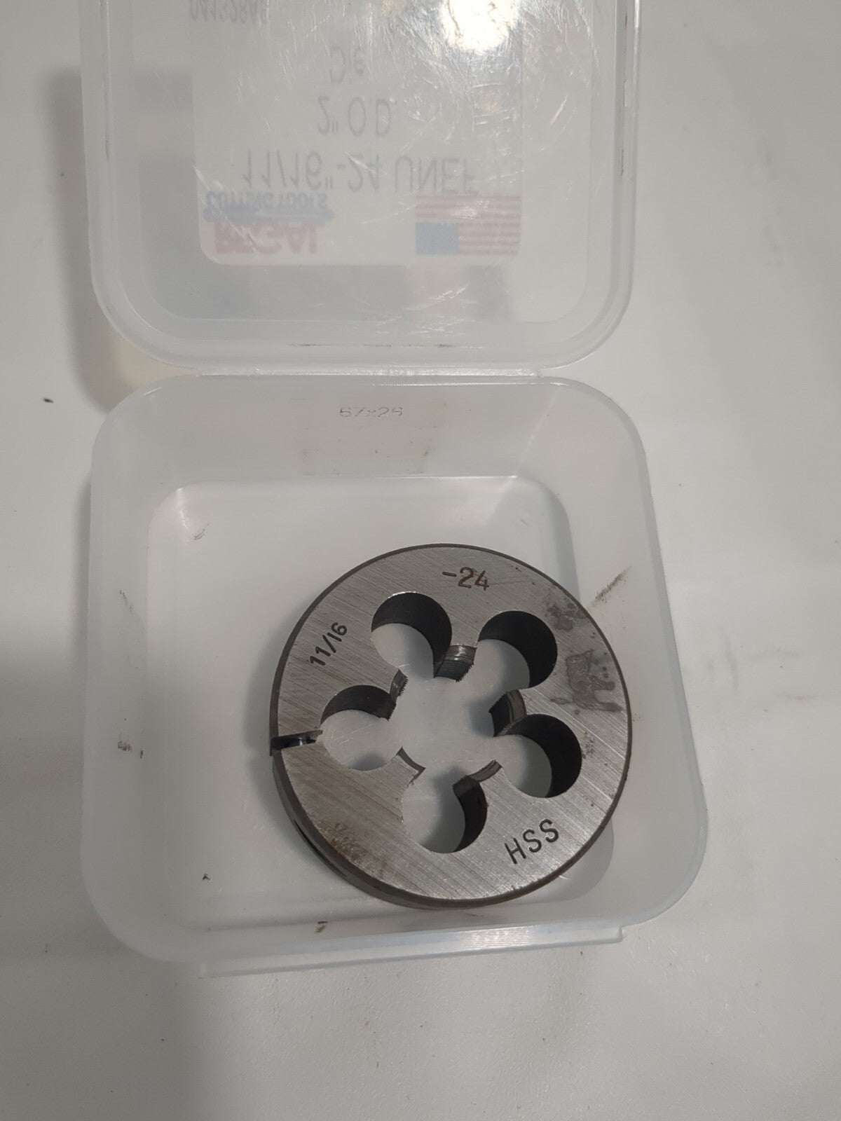 REGAL CUTTING TOOLS Round Die: 11/16-24, 2" OD, Hss 041328AS