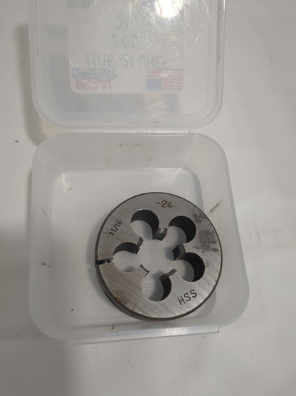 REGAL CUTTING TOOLS Round Die: 11/16-24, 2" OD, Hss 041328AS