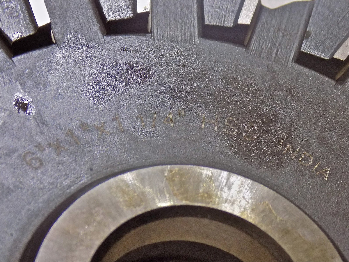 Interstate HSS Straight Teeth Side Milling Cutter 6" x 1" x 1-1/4&quot