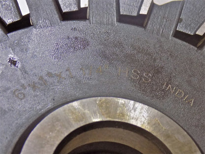 Interstate HSS Straight Teeth Side Milling Cutter 6" x 1" x 1-1/4&quot