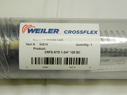 WEILER 1-3/4" Bore Diam, 120 Grit, Silicon Carbide Flexible Hone 34214
