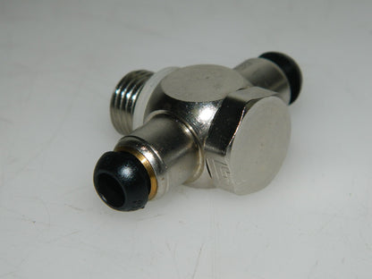Parker Push-to-Connect Tube Double Banjo 6mm Dia 1/4-19 QTY 2  BSPP XC0R4PB6D1/4