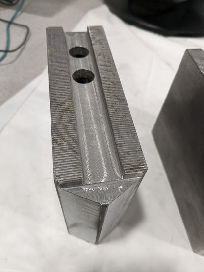 H & R Mfg Serrated Square Soft Lathe Chuck Jaws 2Pk 1.5mmx60° HR112-5.0-OP
