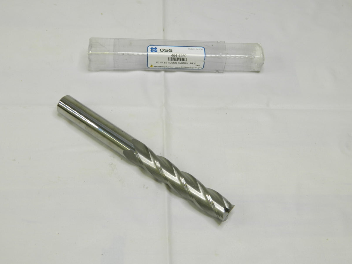 OSG SC Sq End Mill 5/8'' Dia, 3'' LOC, 6'' OAL, 4