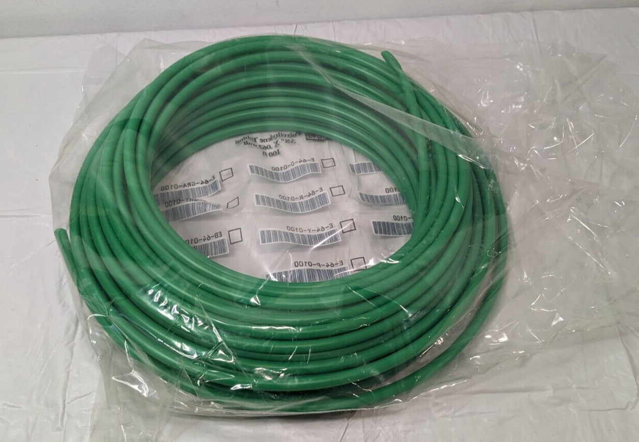 Parker Green Polyethylene Tubing 3/8" X .062 Wall 125PSI QTY 100 Ft E-64-G-