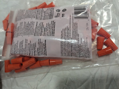 3M Standard Twist-On Wire Connector 100pkOrange Fire-Resistant 3 AWG 7010348891