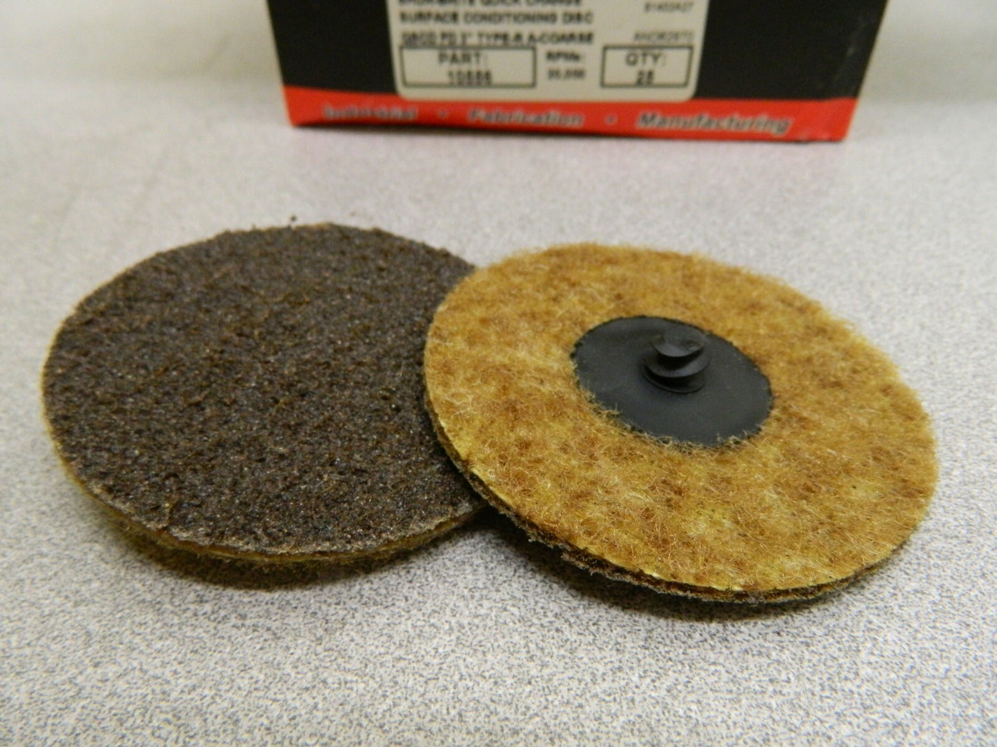 Superior Abrasives Aluminum Oxide Quick Change Disc 25 Pack 3" Disc Diam 10