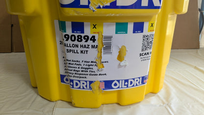 OIL-DRI Spill Kit for Chemical & Hazardous Materials  20 Gal Capacity  L90894