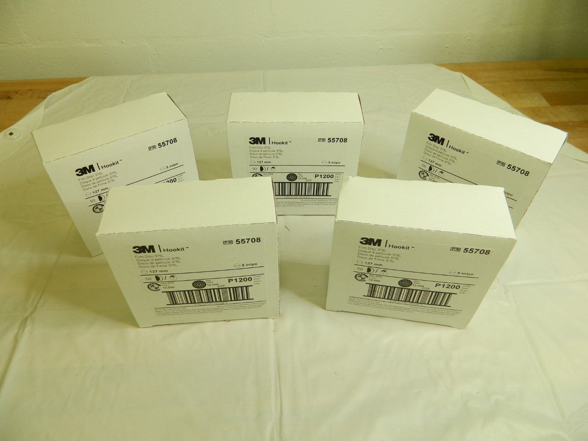 3M 5 Diam, 1,200 Grit, Aluminum Oxide Hook & Loop Disc Qty 250 7000045401