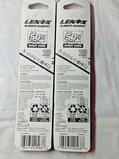 Lenox Reciprocating Saw Blade 6" 24 TPI Bi-Metal Body 10 Pk 20568624R