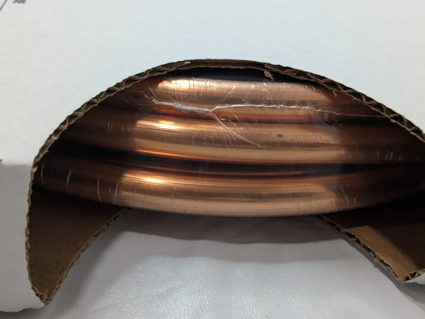 Mueller Industries Copper Seamless Tube 20 Ft Long X 1/2" OD X 3/8" ID LSC3020P