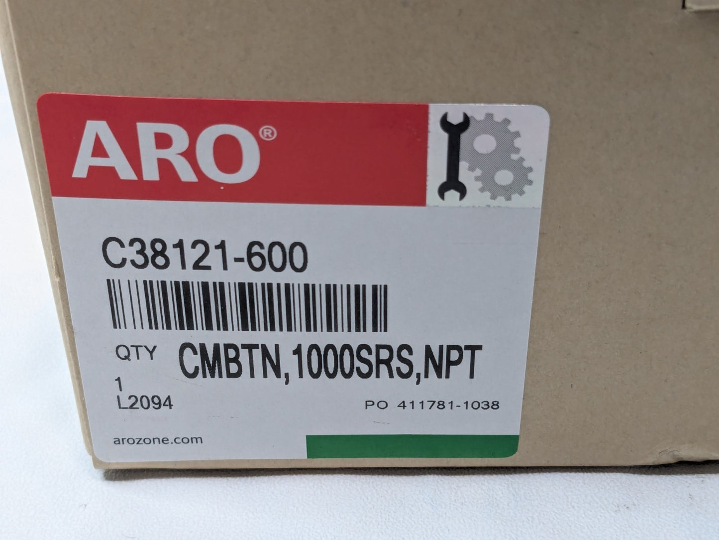 ARO/Ingersoll-Rand 2 Pc FRL w/Pressure Gauge 1/4NPT C38121-600
