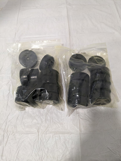 Rubber Bumpers 2-1/2" Diam., 1-1/8 Thread, 1" High Qty 20 RECRB-19-BKN