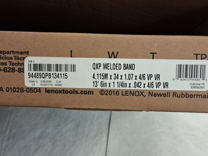 Lenox Welded Bandsaw Blade 13Ft 6" Long x 1-1/4" Wide x 4 to 6 TPI 94489QPB13411