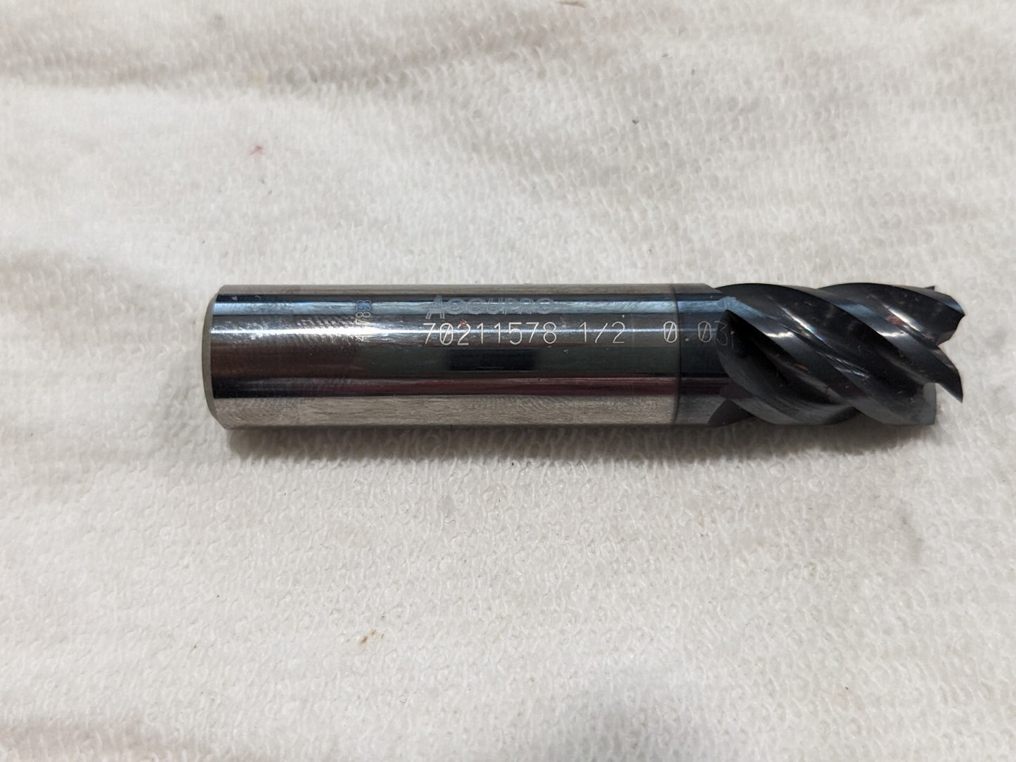 ACCUPRO Corner Radius End Mill: 1/2" Dia, 5/8" LOC 12178672