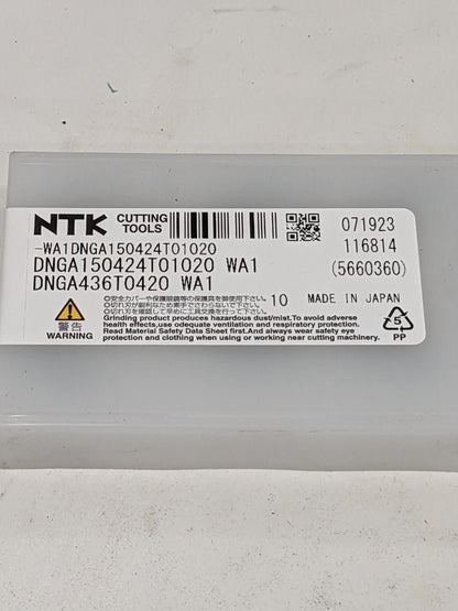NTK Turning Insert: DNGA436T0420 WA1, Ceramic Qty 10 5660360