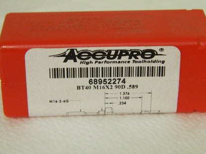 Accupro High Torque Retention Knob BT40 M16 x 2 QTY 2  68952274