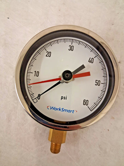 Pro Pressure Gage Lower Connection Mount 4-1/2" Dial 1/4 Thread WS-PE-304