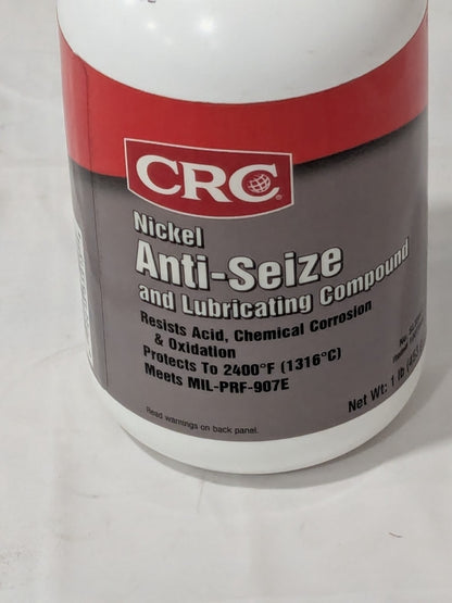 CRC High Temperature Anti-Seize Lubricant: 16 oz Bottle, Nickel Base 1007947