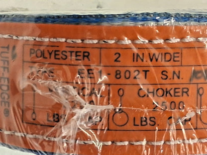 Lift-All Flat Eye & Eye Type 3 Web Sling 16ft Long 2" Wide 3200lb Cap EE1802TFX1