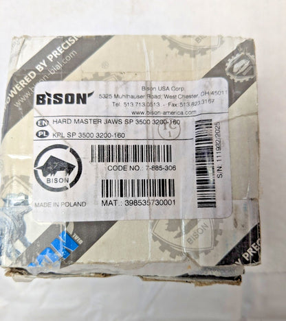 Bison 3 Piece Hard Lathe Steel Chuck Jaw Set Master 0.7874'' OAW 7-885