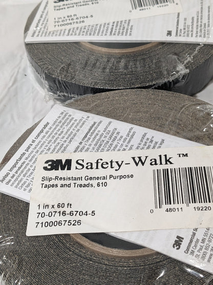 3M Floor &amp; Aisle Marking Tape: 1" Wide, 60' Long, Vinyl Qty 2 7100