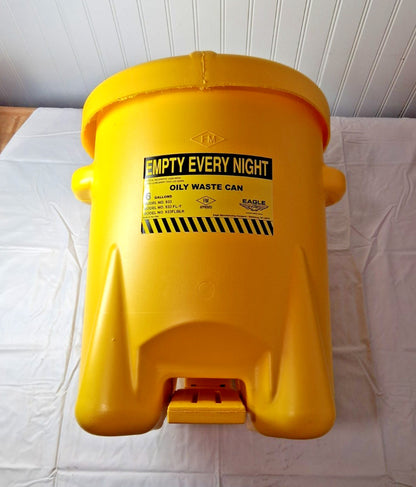 Eagle Polyethylene Oily Waste Can 6 Gallon Capacity 933FLY