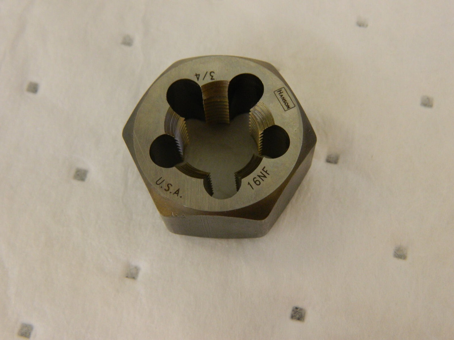 TITAN USA Hex Rethreading Die: 3/4-16 RH Carbon Steel TE80573