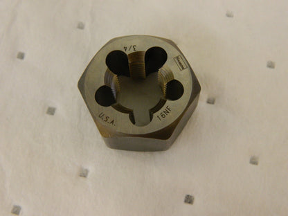 TITAN USA Hex Rethreading Die: 3/4-16 RH Carbon Steel TE80573
