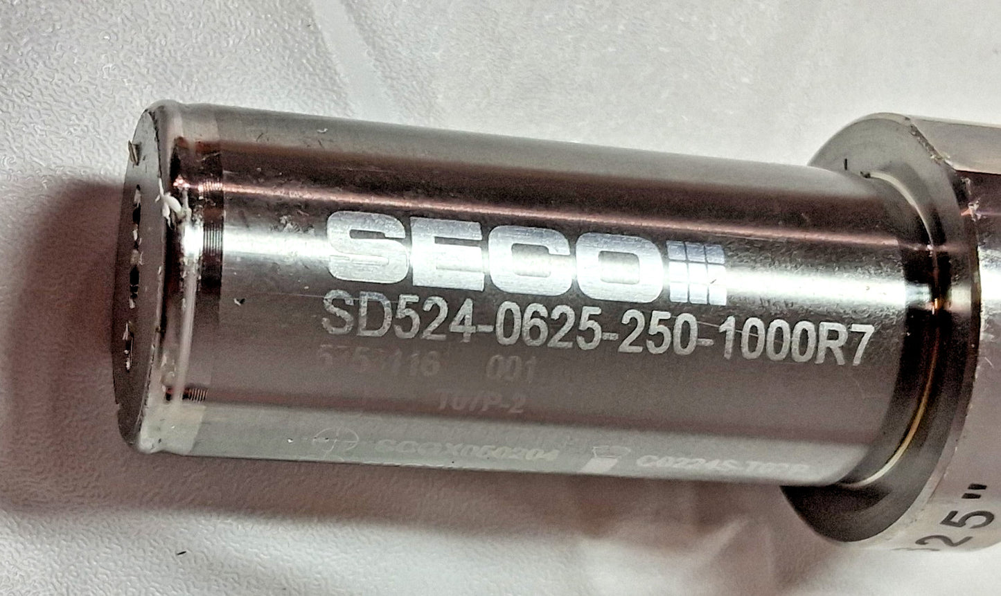 Seco Indexable Insert Drill SD524-0625-250-1000R7 5/8" Dia 2-1/2" Dep
