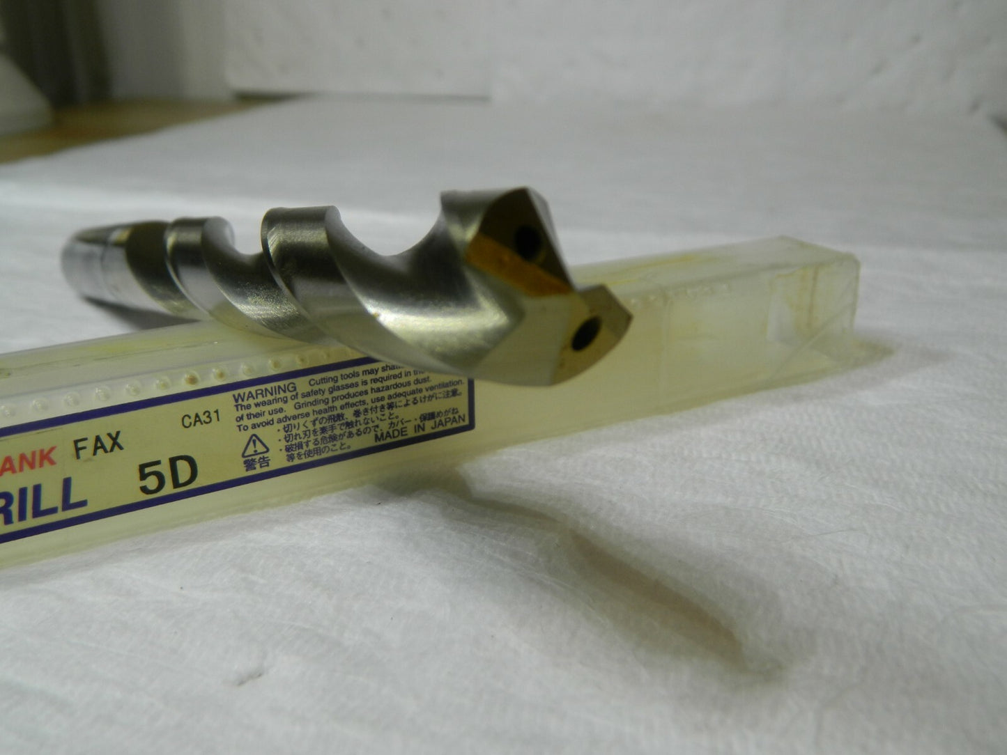 Nachi SG Coated Drill 3/4" Oil Hole 5° Straight Shank Fax Powder Metal L759