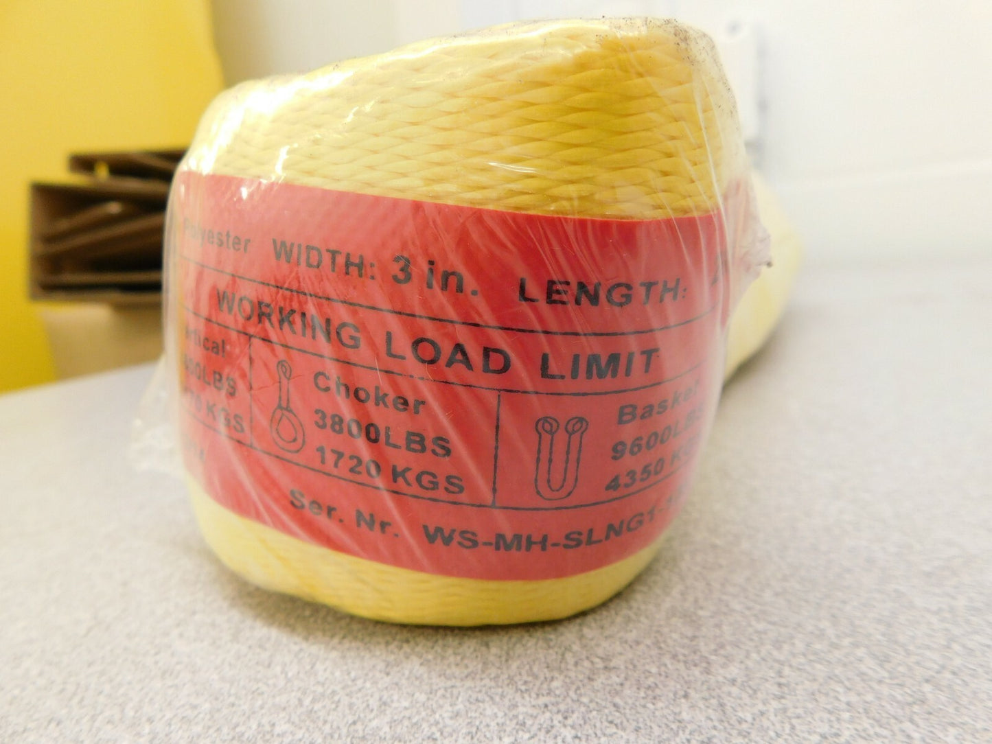 Pro Polyester Web Sling 20' Long 3" Wide 4,800 Lb Vertical Cap 1 Ply 4