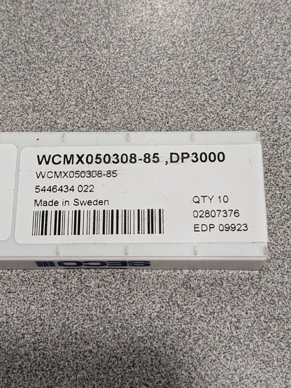 SECO Indexable Drill Insert: WCMX0585 DP3000, Solid Carbide Qty 10 02807376